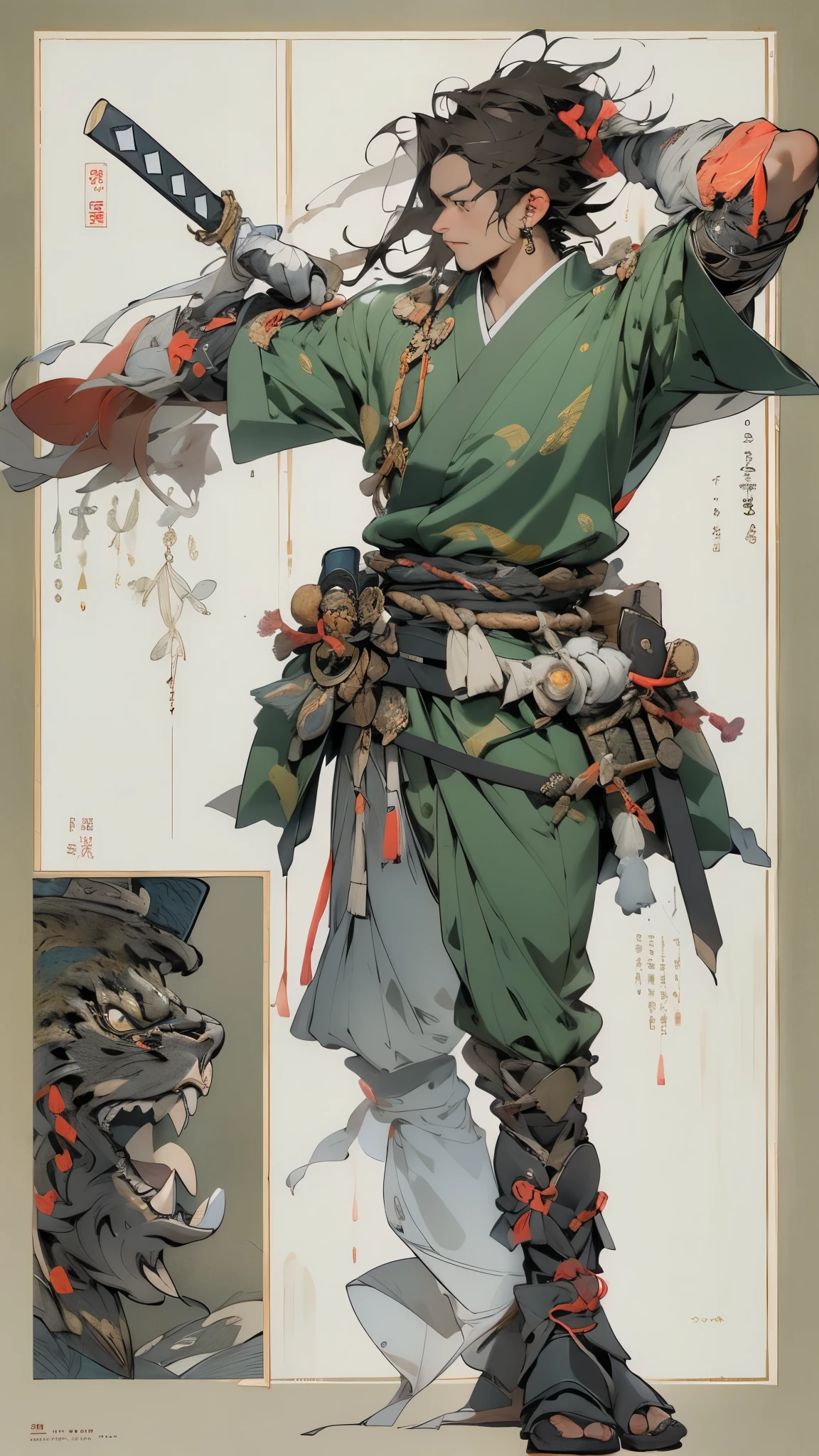 (((a person))), (((Highest quality))), (((masterpiece))), (((As-))), ((( Japanese ))), Looking up from knees、Handsome Asian Samurai、Perfect figure、Modern Samurai、 ((( Asian))), put gloves on your hands、The left arm is made of steel and metal protection.、The eyes are tight、 (( Appear under the chest )), (( Small dental floss )), Castle City Wilderness or high resolution poster、hair is straight、Minimal clothing、armor、Straight brunette hair、Bold Pose、