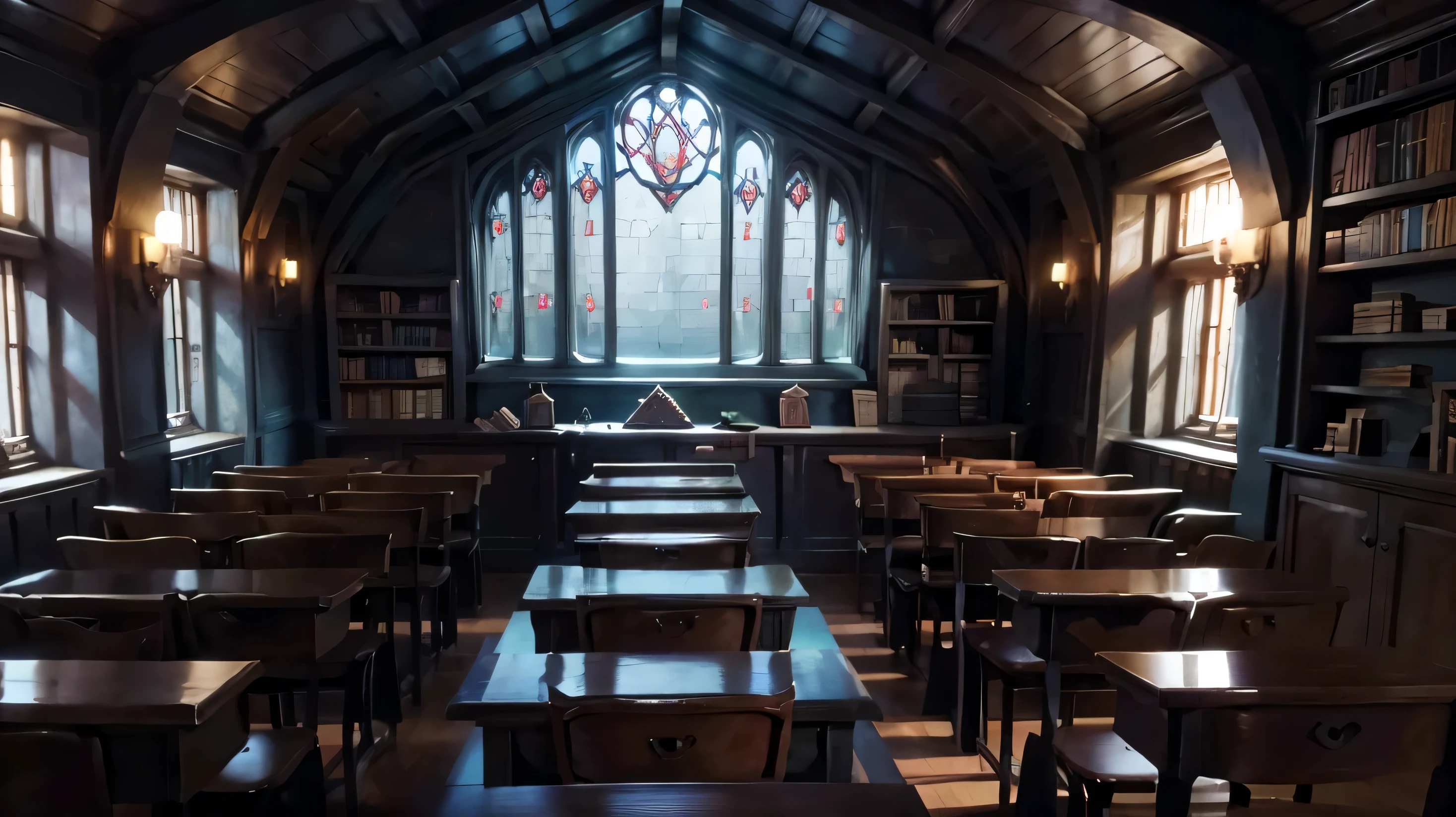 View of Harry Potter classroom, Harry Potter School, 