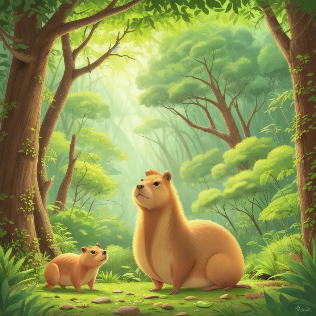 A capybara in forest