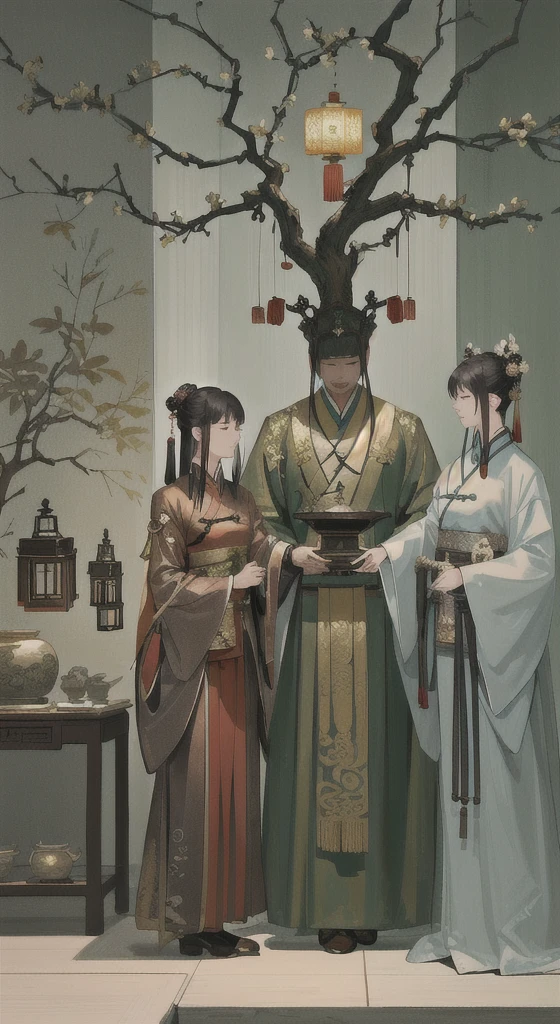 There is a metal tree,There are candles on it, Dongshan Bronze Ware, Museum artifacts, An ancient, Museum items, Ghost Festival, author:English: English:, author:Gu Wenchang, Dongshan Bronze Ware, author:Zhou Wentianchong, In line with Chinese aesthetics