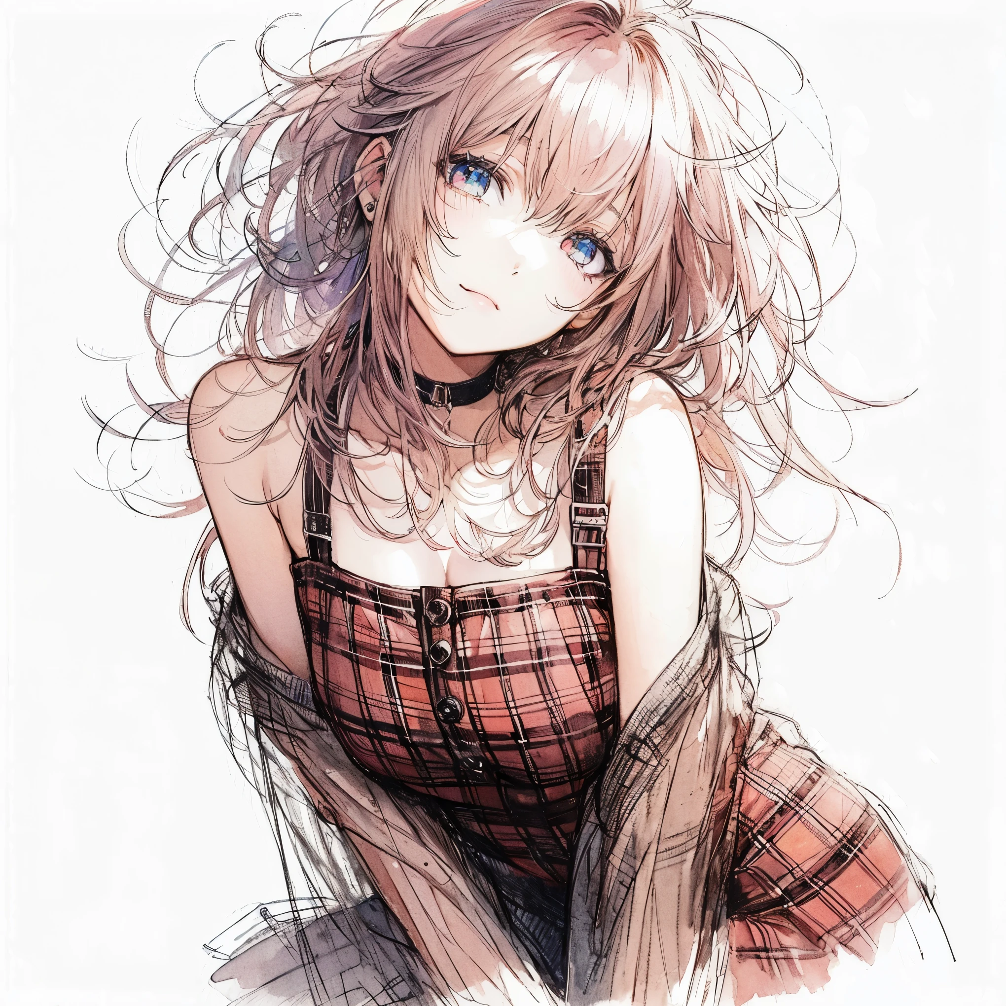 Official art using high-quality hand-drawn watercolor sketch techniques. (best quality,4k,8k,highres,masterpiece:1.2),ultra-detailed,beautiful detailed eyes,A girl with beautiful eyes, everyone, beautiful anime girl, cute anime girl, smooth anime art, anime style, elegant colors, soft lighting, delicate beautiful eyes, very coquettish, (beautiful large breast:1.2), (correct hands:1.2),