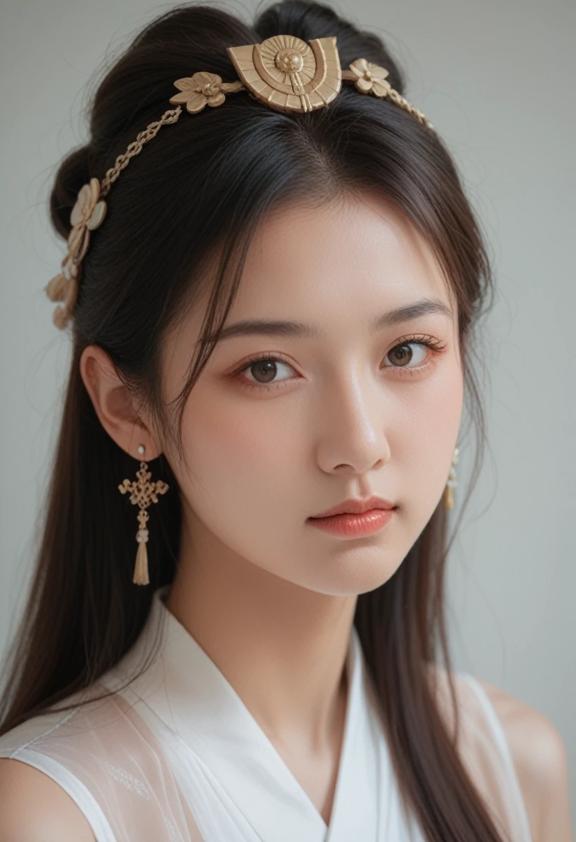 (Highest quality, 8k, masterpiece: 1.3)), (1 person: 1.4), 1 personの女の子, Japanese women, goddess, 15 years old, Portrait Photography, High Contrast, God's Perspective, Aperture F1.2, Focal length 24mm, (whole body: 1.2), smile, Photo pose, Quality lace, Slip dress, Simple Cut dress, Branded Dresses, Simple Cut, Long black hair, Tying up hair, Highly detailed skin details, Detailed fabric texture
