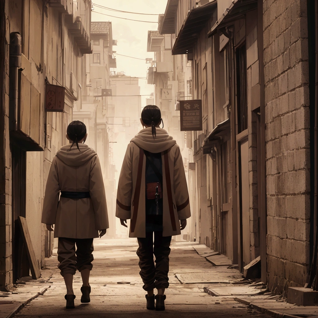 Masterpiece, Top Quality,  walking away  standing alone 