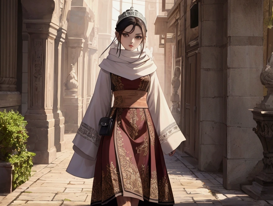 Masterpiece, Top Quality,  walking   standing alone beautiful girl 