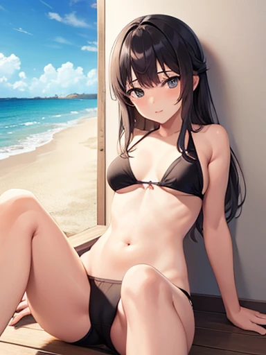 adolescent, sex, hot girl, beachfront