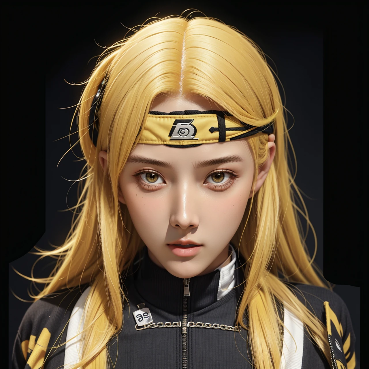Best quality, ultra high resolution, ultra-detailed,realistic,yellow hair,18 years old,boy,Naruto Headband,