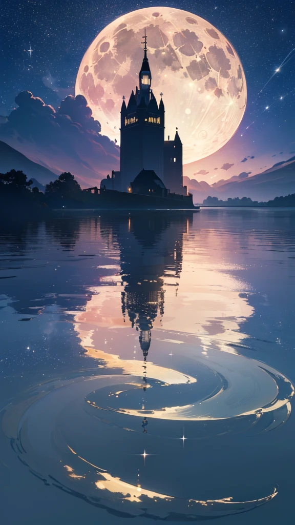 ((32k)), ((best quality)), ((ultra high res)), ((HDR)), ((UHD)), ((extremely detailed CG)), ((unity 32k wallpaper)), ((best quality starry sky)), ((best quality full moon)), (((best quality back))), ((best quality town)), ((((silhouette)))), (((silhouette human))), (((running))), 