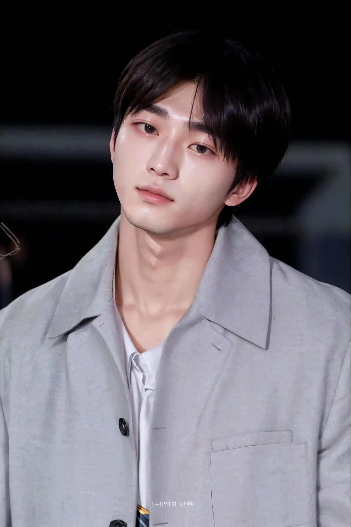 blurred image of a man with tie and jacket, Jungwon, Jungwon, the Jungwon one, taken at the beginning of 2020, Enhypen's Jungwon, Jungwon, ironic smile, Jungwon, Jungwon, adorable and pale korean face, innocent looking, inspired by YANG Jungwon, your eyes seem wise, Enhypen's Jungwon, lider do enhypen
