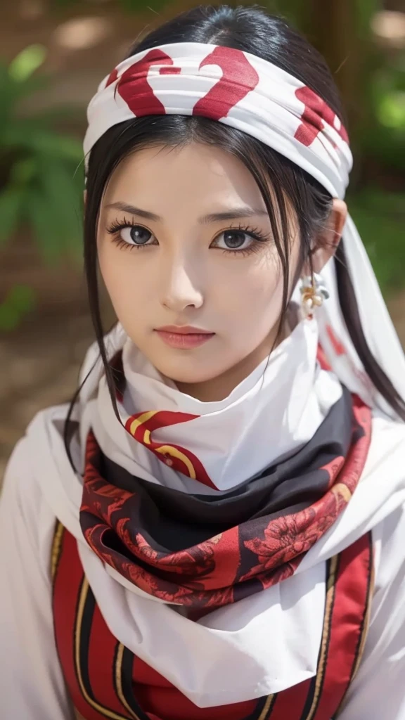 beautiful girl bandana on forehead cowl kyoukai