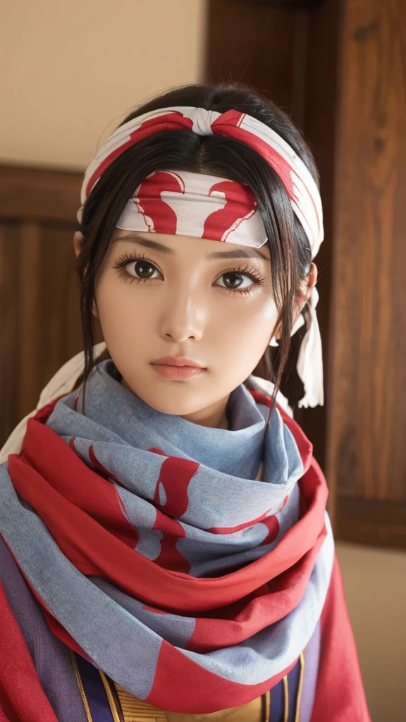 beautiful girl bandana on forehead cowl kyoukai