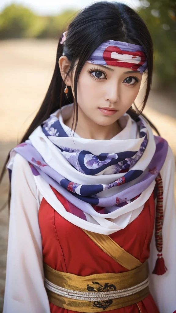 beautiful girl bandana on forehead cowl kyoukai