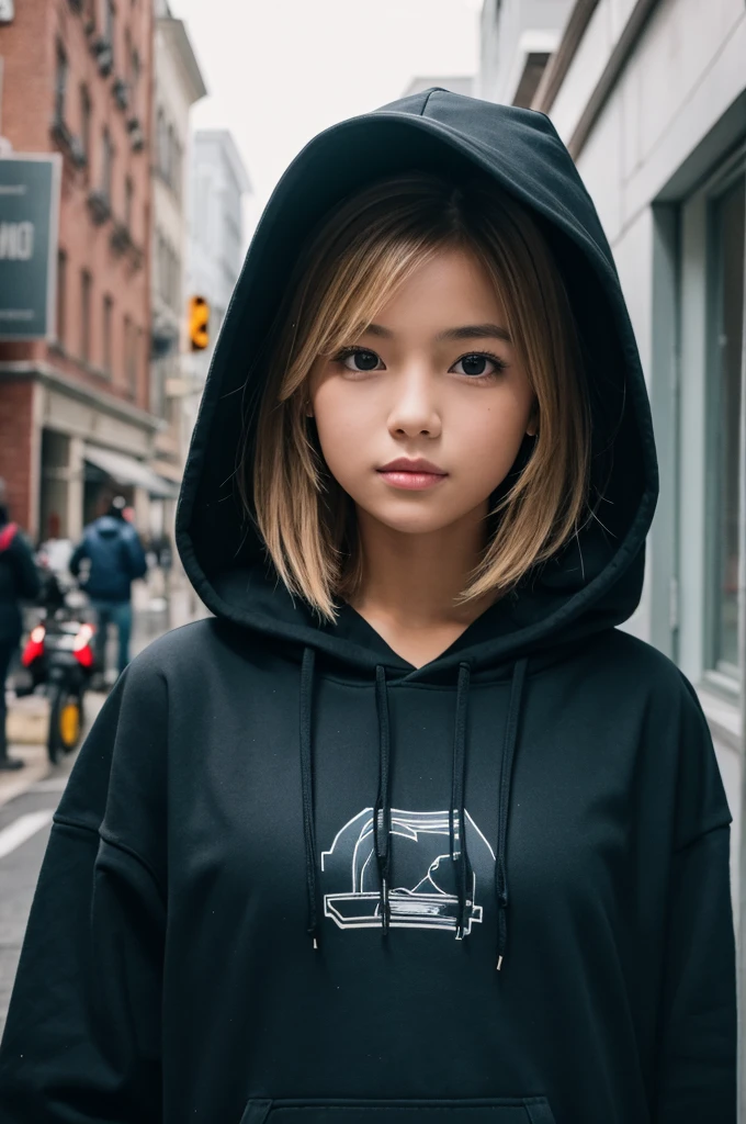 Girl in a hood