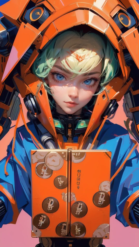 a close up of a  girl  on a bitcoin with a bitcoin in the foreground, bored ape nft, satoshi, bitcoin evil, 🚀🚀🚀, bitcoin, crypto, monkey, satoshi con, cryptocurrency, 🐋 as 🐘 as 🤖 as 👽 as 🐳, 🔞🤡, monkey punch, by Meredith Dillman, bizzaro, 2d