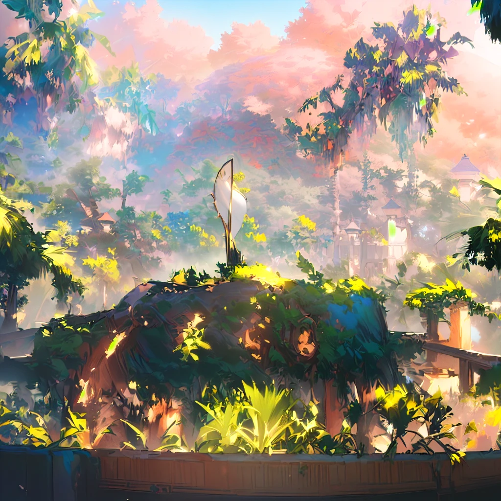 masterpiece, best quality, Kwai tree(Extremely detailed CG unity 8k wallpaper), (best quality), (Best Illustration), (Best shadow), absurd, Realistic lighting, (abyss), Beautiful and delicate light, Artworks of Hayao Miyazaki,