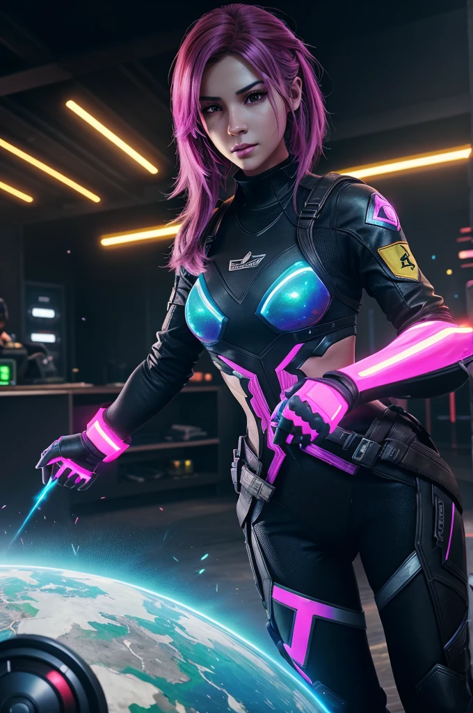 Depict an epic gaming scene with a focus on mobile gamers.Show diverse male and female characters playing popular mobile esports games like PUBG Mobile, Mobile Legends, and Clash Royale.Characters should be in action poses, holding glowing mobile devices.Add holographic effects around the characters to create a futuristic vibe.Incorporate elements like virtual controls, digital particle effects, and augmented reality overlays to emphasize the mobile gaming aspect.Use vibrant energy trails and neon highlights to make the image dynamic and exciting.