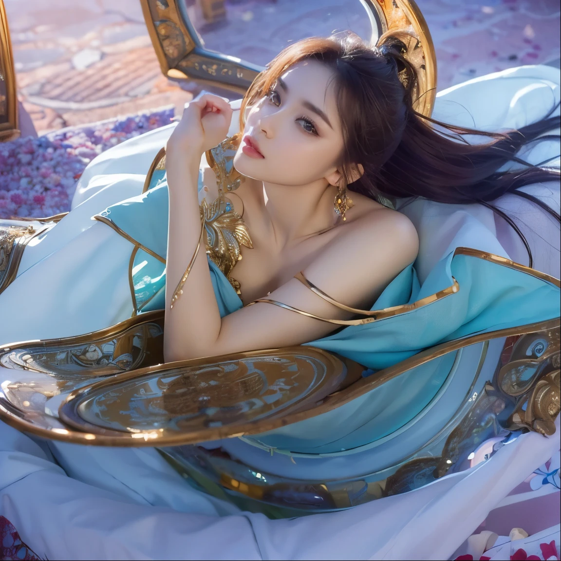 ((BEST quality, 8k, Masterpiece:1.3)), up per body,, Sharp focus:1.2, Beautiful Woman with perfect figure, higly detailed facial and skin teksture, Detail eyes, double eyelids,interior view,