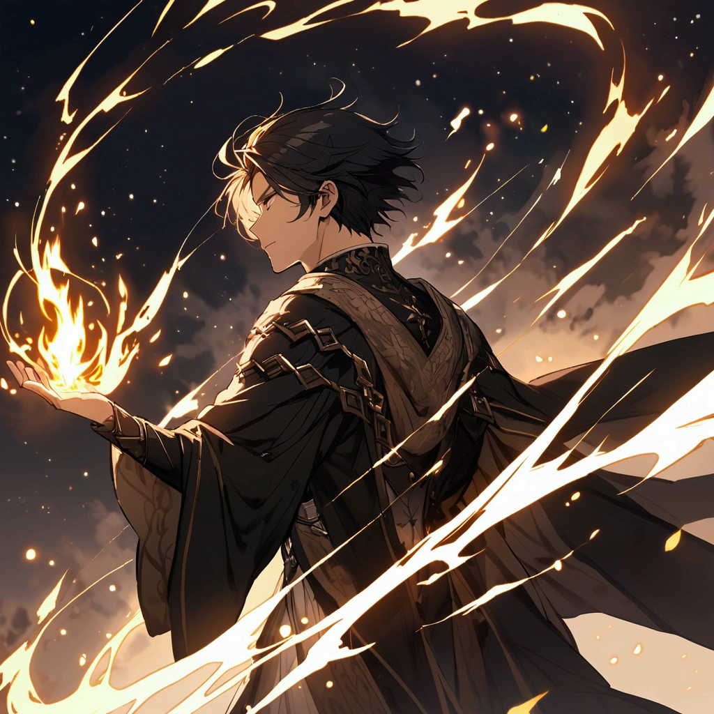 a black-haired boy