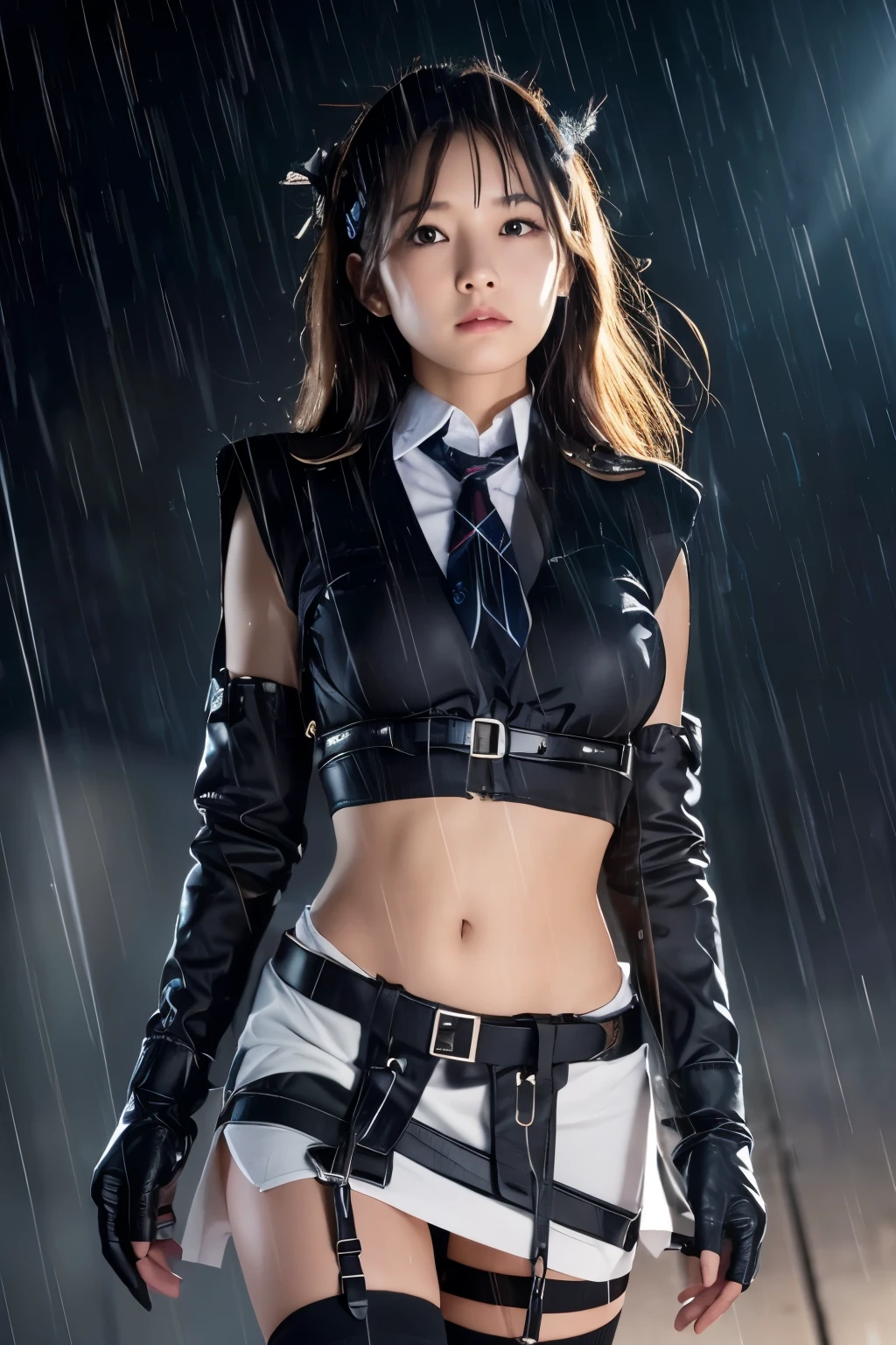 1 female, , high quality, masterpiece, Ultra-high resolution, , Cinema Lighting, , , 1 female, , high quality, masterpiece, Ultra-high resolution, , Cinema Lighting, , , And the suspenders with the cranes flying　　　Moderate breasts　 　 　　　　Large Breasts　 　 　　　　Small face　 　　　holster　　　　　　　 Lying in bed　Looking up　　　　Sweat 　　　belt　summer　脇Sweat 　Black Hole Gloves　suit　　　　 　garterbelt　Leg Links　ズボンにbelt　　holster　 　　Hands behind your back　 Anxious expression　Looking up　Anxious face　Knee-high　Knee socks　Knee-highソックス garterbelt　garter　ふとももにgarterbelt　Checkered mini skirt　Necktie Headband　ribbon　Panty shot　スカートの隙間 Armament　Handgun　handcuffs　Cable ties　レッグholster　holster 　　Hands behind your back　 Anxious expression　Looking up　Anxious face 足を横に開く　Armament　　Cable ties　レッグholster　holster　See-through clothing　heavy rain　Getting wet in the rain