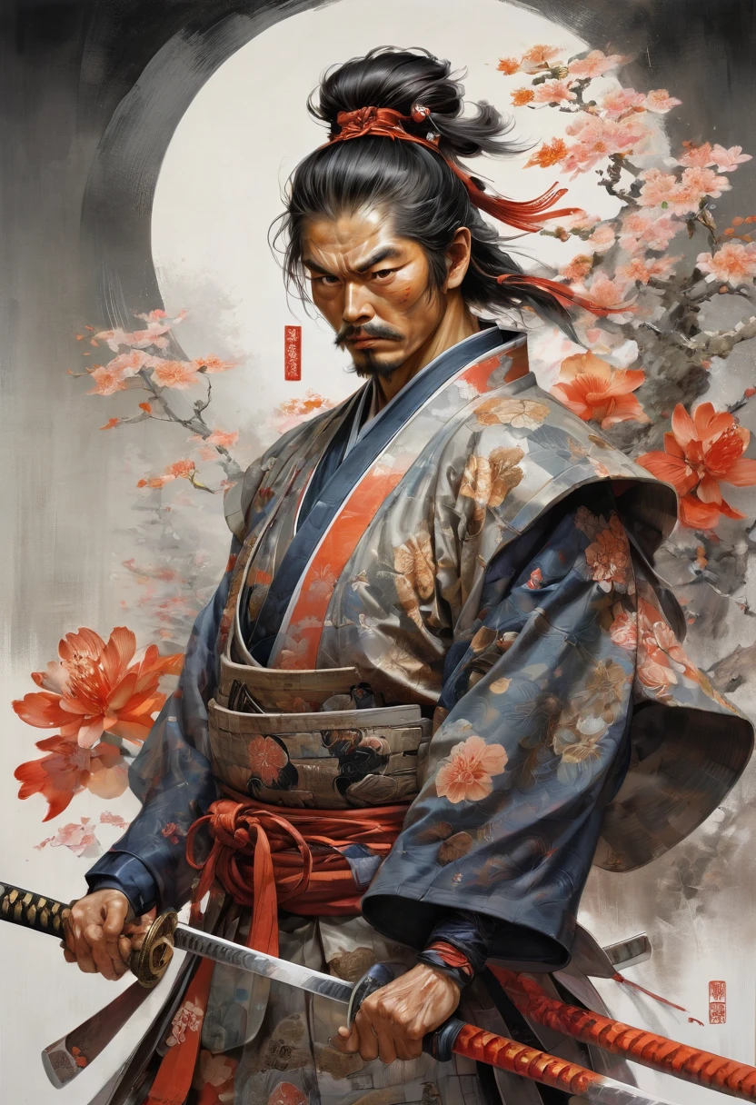 Mystic Samurai, Hiroyuki, (Highest quality, masterpiece, Representative works, Official Art, Professional, Super intricate details, 8k)