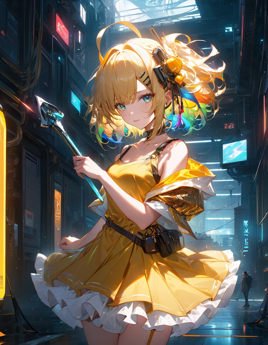Browsing Caution,((masterpiece,Highest quality,4K)),score_9, score_8_Excellent, score_7_Excellent,anime,Rainbow Hair,Golden costume,anime girl, sword, Graduate School of Science - fi, Graduate School of Science - fi, Graduate School of Science - fi, Graduate School of Science - fi, Graduate School of Science - fi, Graduate School of Science - fi, Graduate School of Science, digital cyberpunk - anime art, badass anime 8 k, anime epic artwork, anime wallpaper 4 k, anime wallpaper 4K, anime art wallpaper 4K, anime art wallpaper 4 k, digital cyberpunk anime art,