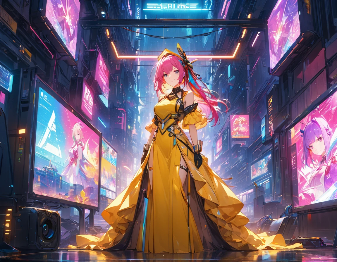 Browsing Caution,((masterpiece,Highest quality,4K)),score_9, score_8_Excellent, score_7_Excellent,anime,Rainbow Hair,Golden costume,anime girl, sword, Graduate School of Science - fi, Graduate School of Science - fi, Graduate School of Science - fi, Graduate School of Science - fi, Graduate School of Science - fi, Graduate School of Science - fi, Graduate School of Science, digital cyberpunk - anime art, badass anime 8 k, anime epic artwork, anime wallpaper 4 k, anime wallpaper 4K, anime art wallpaper 4K, anime art wallpaper 4 k, digital cyberpunk anime art,