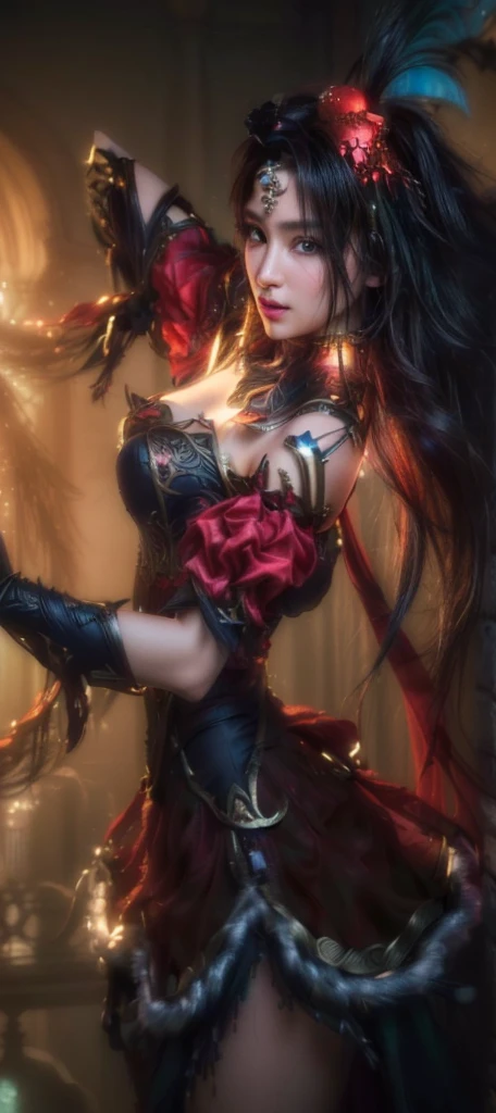 (Photorealistic:1.35), fantasy art germ, photo-realistic, beautiful enhanced, 4k, 8k, UHD, realism-realistic, High enhanced, (specific ornament and costume used:1.35), Hyper-detailed,