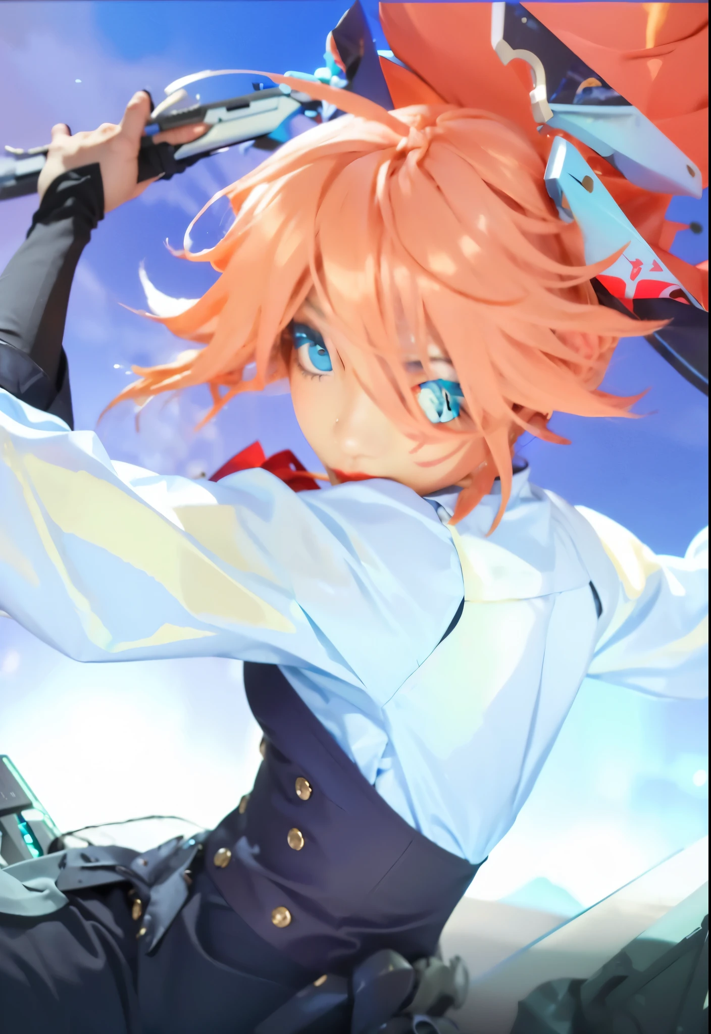1girl, lillaevil, blue hair, blue eyes, short hair, black capelet, skirt, white pantyhose, blue demon wings, blue-tinted eyewear, mini hat,, indoors, hideout, many computer monitors, phantom thief hideout,, ,