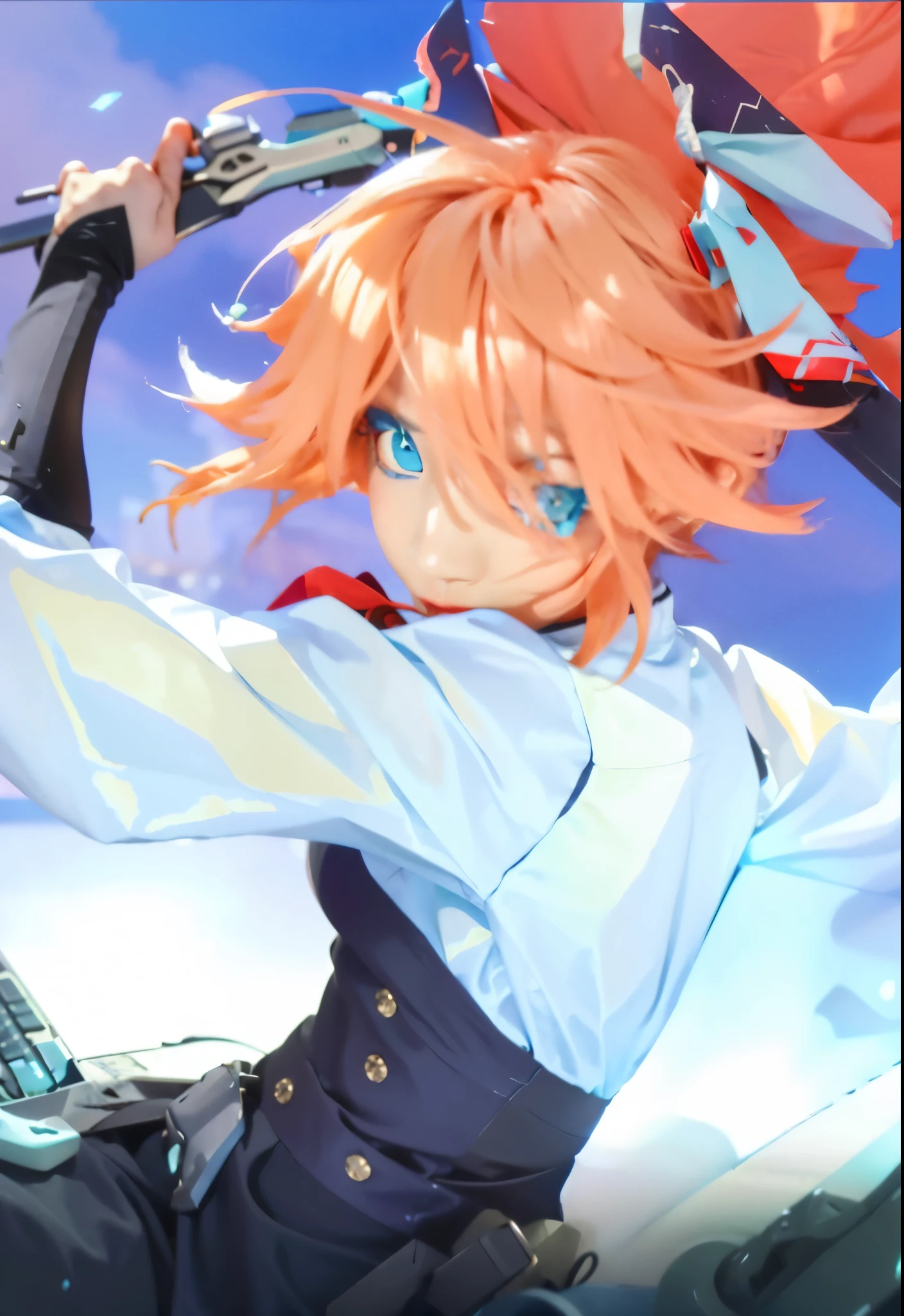 1girl, lillaevil, blue hair, blue eyes, short hair, black capelet, skirt, white pantyhose, blue demon wings, blue-tinted eyewear, mini hat,, indoors, hideout, many computer monitors, phantom thief hideout,, ,