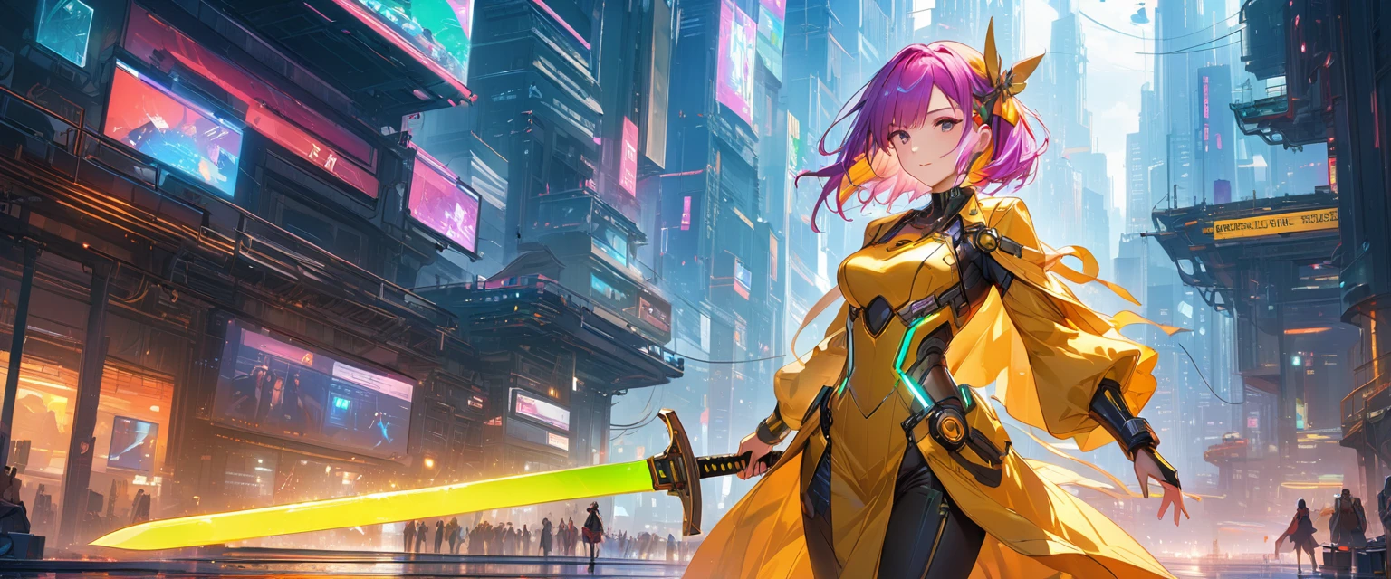 Browsing Caution,((masterpiece,Highest quality,4K)),score_9, score_8_Excellent, score_7_Excellent,anime,Rainbow Hair,Golden costume,anime girl, sword, Graduate School of Science - fi, Graduate School of Science - fi, Graduate School of Science - fi, Graduate School of Science - fi, Graduate School of Science - fi, Graduate School of Science - fi, Graduate School of Science, digital cyberpunk - anime art, badass anime 8 k, anime epic artwork, anime wallpaper 4 k, anime wallpaper 4K, anime art wallpaper 4K, anime art wallpaper 4 k, digital cyberpunk anime art,