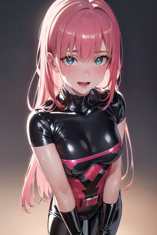 (8k, Highest quality, masterpiece:1,2), (Realistic, Photorealistic:1.37), Super Detail, One Girl,), (Very detailed), (Beautiful and detailed eyes), (Highest quality), (Very detailed ), (masterpiece), (Detailed face),20-year-old, ,1 girl, ((Pink Hair,Long Hair)), Medium chest, Dressed, Perfect lighting, break, (Shiny:1.3), (Superhero:1.3), (Tight clothing:1.5), (red:1.3), (green:1.3), (yellow:1.3), (black:1.3), (Latex bodysuit:1.4), (Long gloves:1.4), (G-string with triangular front:1.5), (High heels:1.4), (Thigh-high boots:1.5), (Bold and bright colors:1.3), (black belt:1.4), (sexy silhouette:1.5), (exposed intimate parts:1.5), brake, (From the upper body to the knees:1.3), (long Pink Hair:1.3), (sexy:1.4), (Ecstatic expression:1.4), (Dark Room:1.3), (red lighting:1.3), (Glowing Skin:1.4), (Sexual sweat:1.4), (body fluid:1.5), (enticing Superhero pose:1.4), brake
