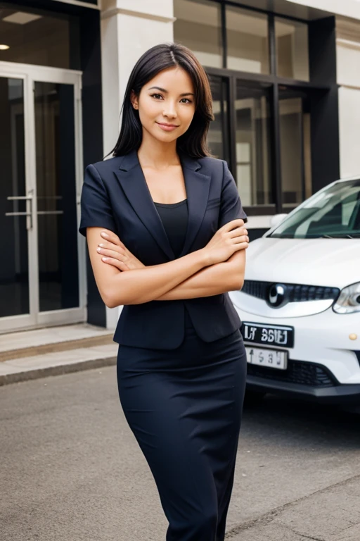 Female entrepreneur with smart casual   and well Deciplined and social entrepreneur