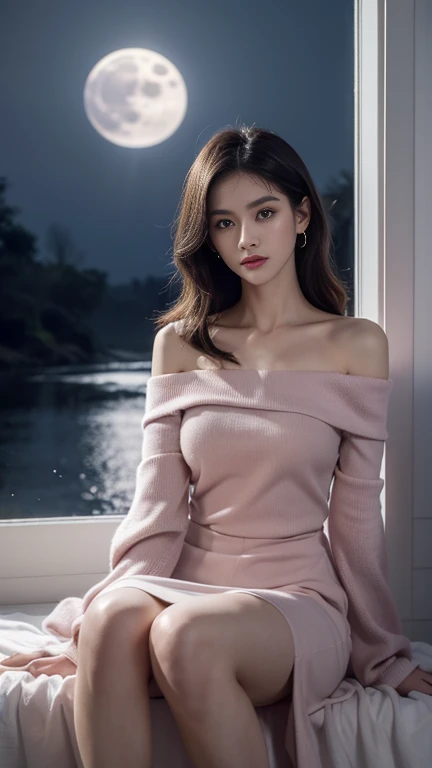 Byrne virus, (masterpiece, best quality:1.2), 1 Girl, Solitary, ((Off-shoulder clothes)), Deep in Wonderland,Moonlight falls like water,Foggy Room,The heroine's figure is vaguely visible,Like a fairy in a painting,Slender sexy legs,Very beautiful legs,Leaking sexy legs,Large Breasts,美丽而又带着一丝mystery的色彩。Her face is beautiful and delicate,Like a finely carved jade,Showing extraordinary beauty。The eyebrows are so pretty,The waves in my eyes are like twinkling stars,Show the light of perseverance and wisdom。The bridge of the nose is straight,Cherry lip color,The slightly upturned corners of the mouth reveal confidence and calmness。Her face is chiseled,Skin like jade,Reveal healthy glow,Just like fairies, She never eats worldly fireworks。Her makeup is light and delicate,No excessive embellishment,But it is enough to show her temperament and charm。Light foundation highlights the translucence of the skin,A light eyebrow pencil outlines her perfect eyebrow shape,Eye makeup is eye shadow and eyeliner,Make her eyes brighter、Energetic。嘴唇涂上grace的口红,Add a touch of charm and sophistication。她的衣服grace别致,Clothes fluttering,As if the wind will blow it up at any time,Drifting away。既不失grace,She also showed her extraordinary ball skills。Swaying with her movements。Her hair was tied back casually.,Secure with a jade hairpin,A few strands of hair fluttering gently in the wind,Add a touch of softness。Her figure looms in the fairyland,宛如一道Large Breasts美丽的风景线,Attracted everyone's concern。She seems like a fairy in wonderland,Large Breasts美丽、grace、mystery、Full of power。