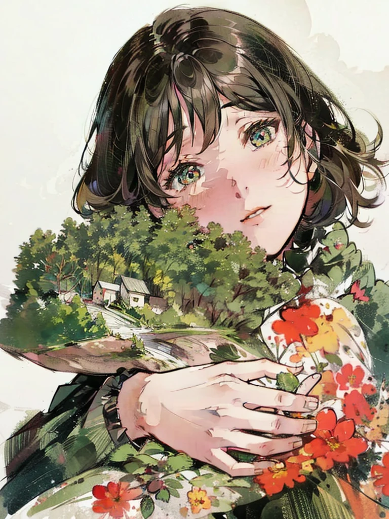 2 girl, ((2 girls)), eyes locked, nase, eyebrow, sexly, big black hair and short hair, black hair tips, bangss, hair between the eyes, lora:adicionar_detail, skirt short, Waist slender, large breasted, stand
(mais alta qualidade de imagem), (master&#39;s work), アニメ, (Detailed description of the eye: 1.0), : the beautiful detailed: 1.0), (Embracing from behind: 1.2), (cute expression: 1.0)
