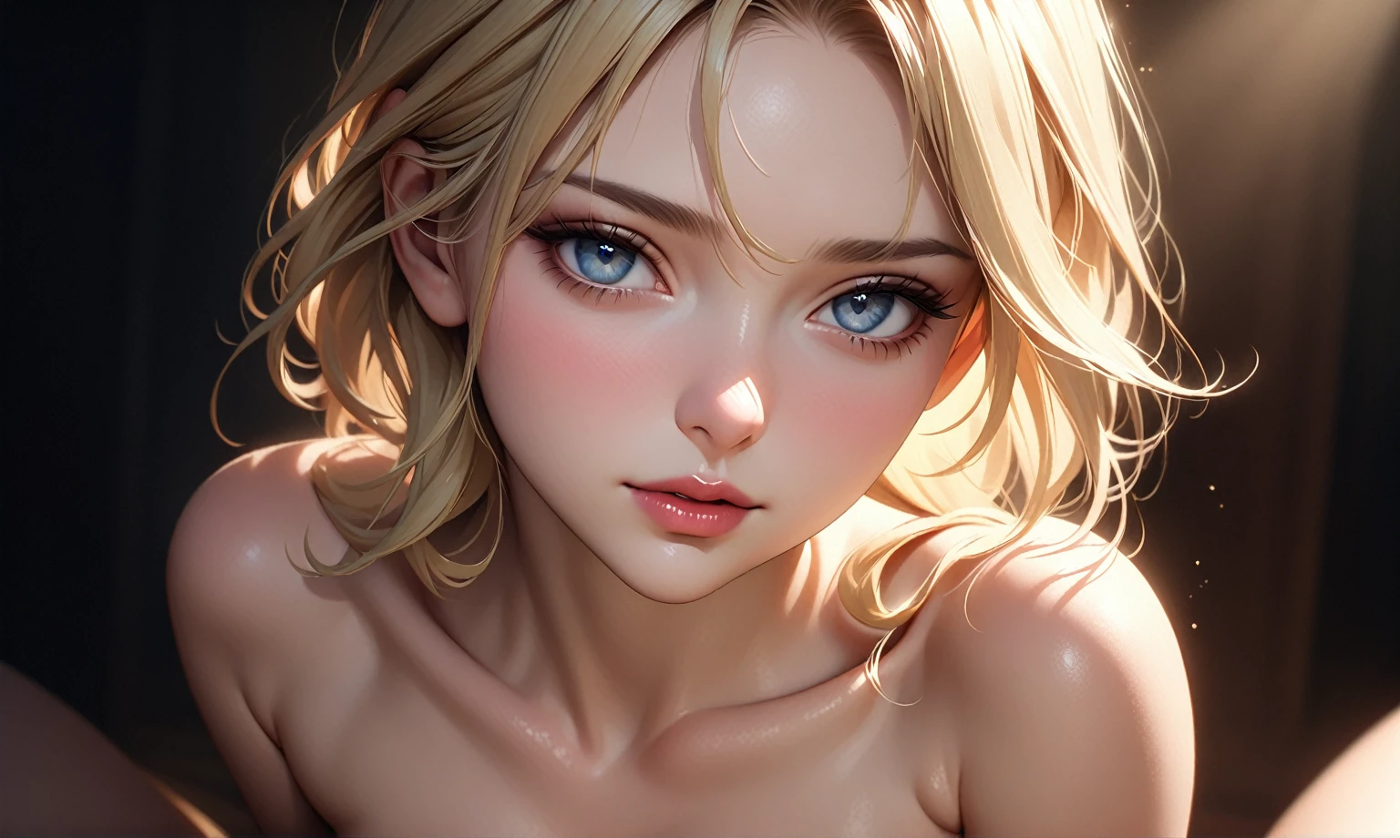 a beautiful blonde girl, realistic face ,detailed sexy body,having sex , beautiful eyes, looking at viewer,european features, extremely detailed, high quality, photorealistic, 8k, best quality, masterpiece, dramatic lighting, cinematic, sensual, intimate, erotic, elegant, alluring, stunning, captivating, flawless skin, slender figure, graceful pose