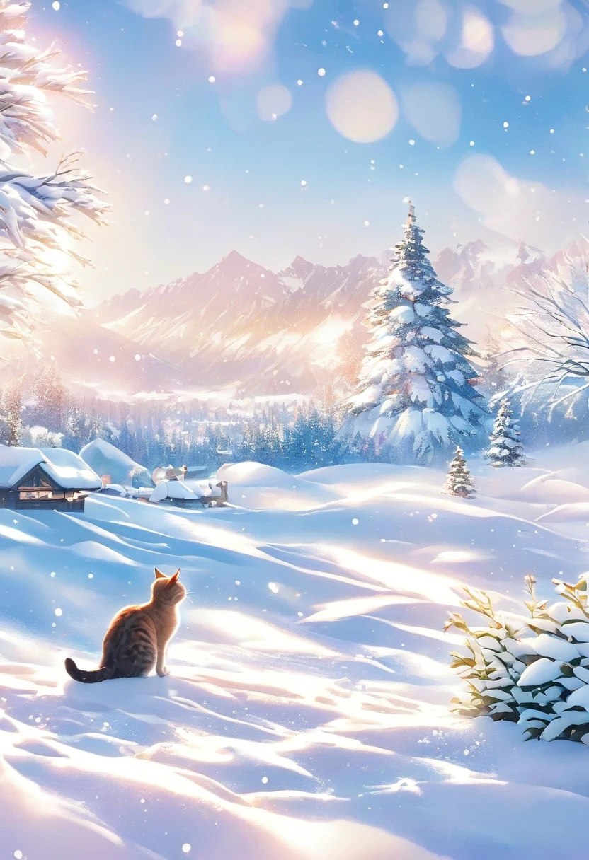 Cat,snow