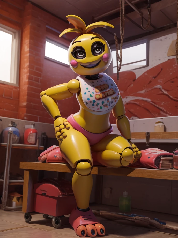 Art Cartoon,art 4k,ToyChica,sexy body,sexy pose,Maintenance room