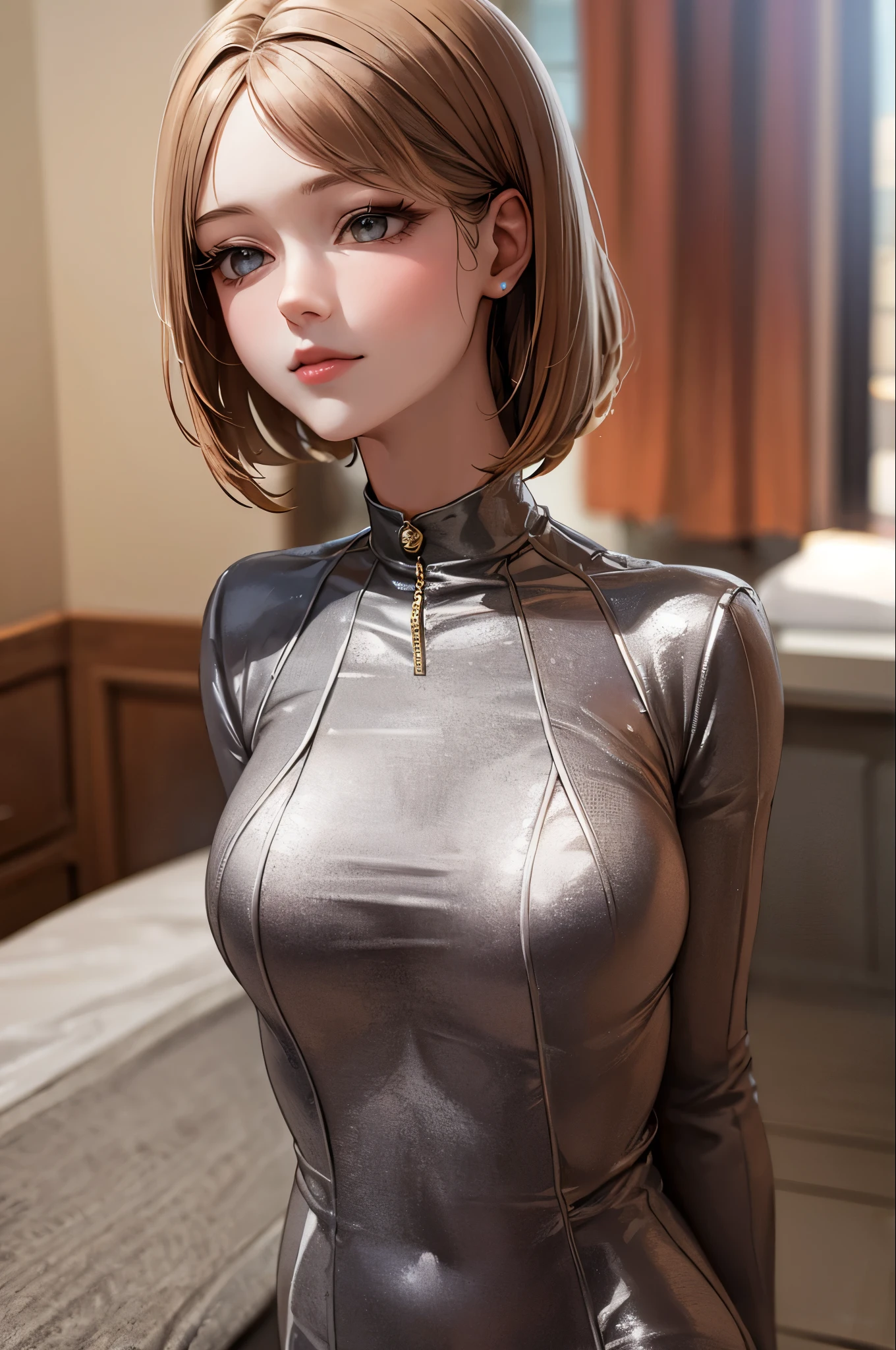 masterpiece, Highest quality, figure, {Beautiful Detail Girl}, Beautifully shining in every detail, Women's clothing beauty, (Black jacket and trench coat), sunglasses, Laughter, Fangs pulled out, vampire, Indigo eyes, rainy street corner, rain, Detailed lighting, Detailed water, (Beautiful attention to detail: 1.1), The faceless palace, (short hair), Long Bangs, Hair between the eyes, Upper half,