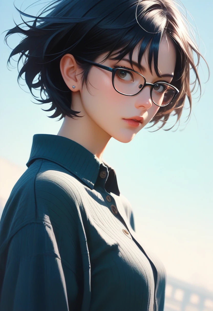 score_9, score_8_up, score_7_up,source_anime, high res image,masterpiece,best quality,clear skin,anime_girl,black hair,short hair,glasses,