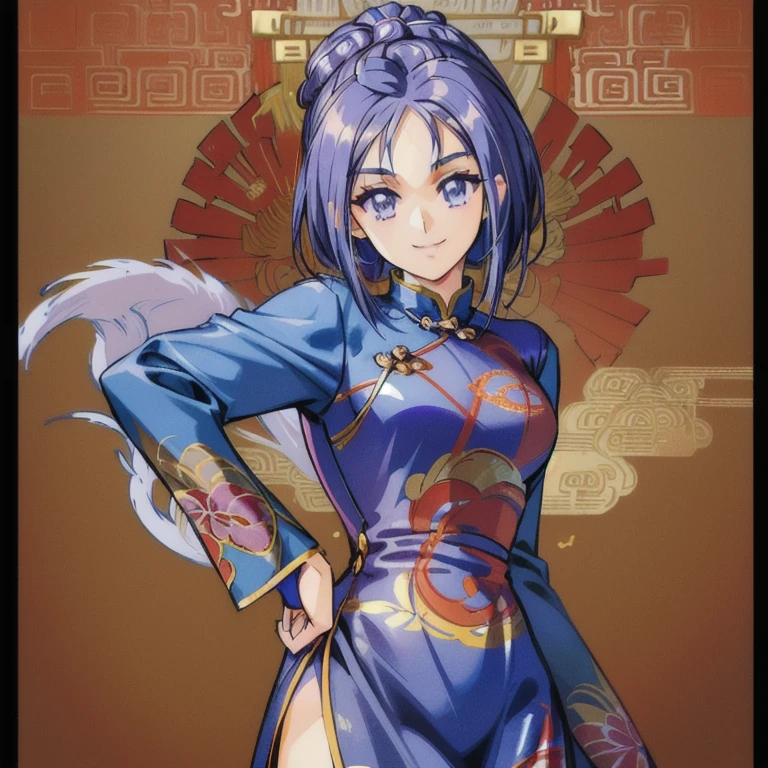 ((masterpiece)),((Ayako Katagiri)),((Katagiri Ayako)),((Mischievous Smile)),(((China dress))),Anatomically perfect fingers