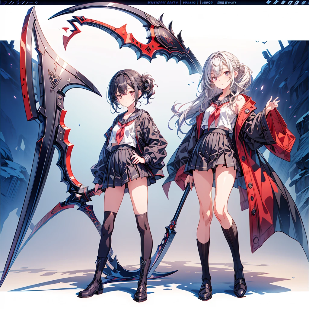 Very beautiful japanese Lady Dragon with wings and horns in black leather outfit with red belt and red ribbons on her legs, ahegao, tongue out