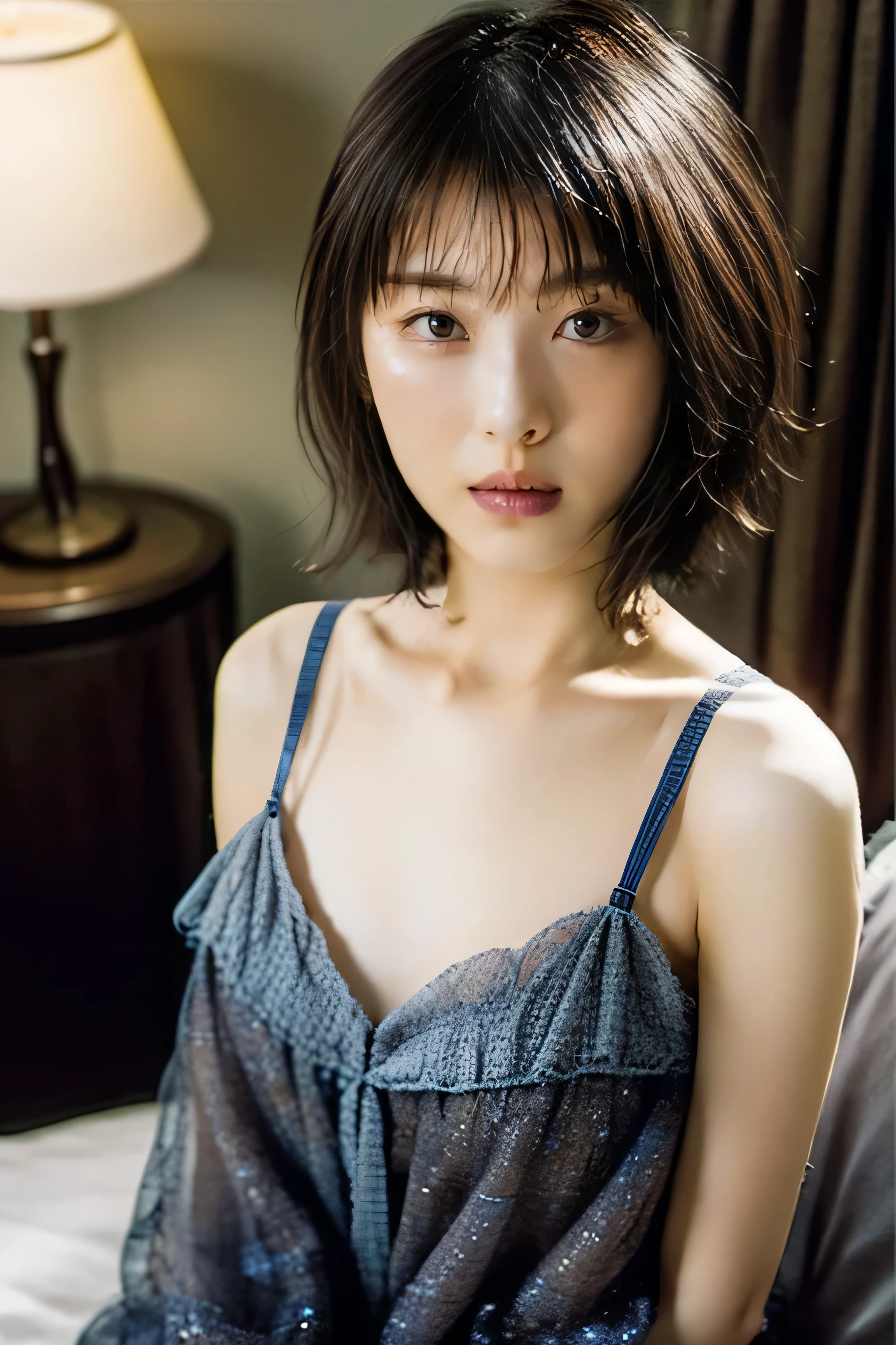 hamabeminami,One girl,Sexy pose,AA cup bust,Very small breasts,Slim Body,Highest quality,masterpiece,figure,Very delicate and beautiful,CG,Unity,8k wallpaper,wonderful,In detail,masterpiece,Official Art,Very detailed CG Unity 8k wallpaper,Incredibly absurd,Large file size,Very detailed,High resolution,Very detailed,Beautiful detailed girl,Particles of light,Realistic,X-ray,Soft Light,from the front,semi-long,lingerie,Expose,sexy hotel suite