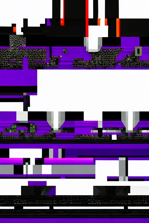 Purple armor with black stripes and blood details