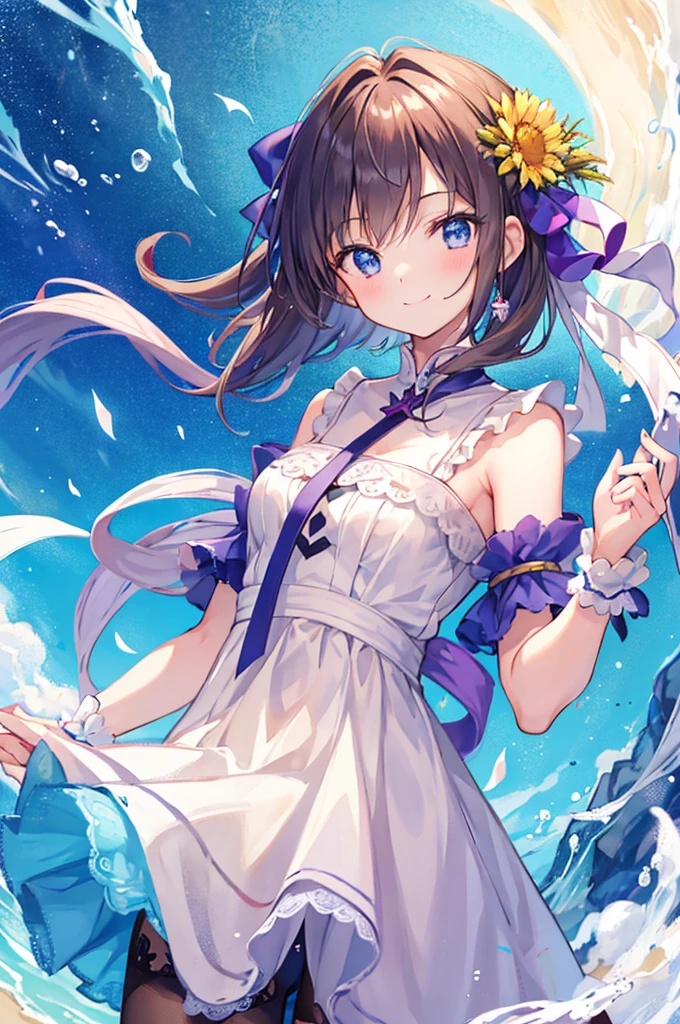 masterpiece, Highest quality, 1 Girl, alone, cute, smile, Upper Body, shine
