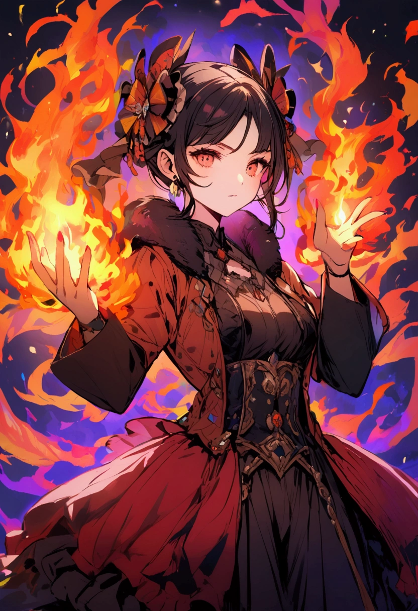 background with fire 