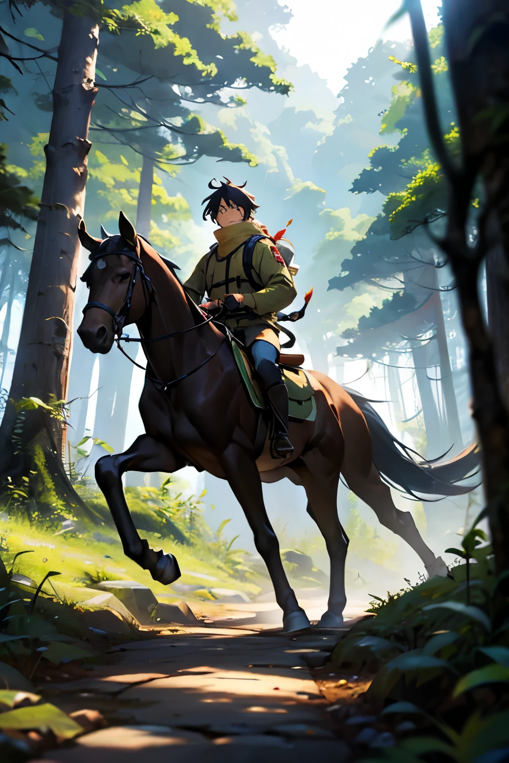 One day while Tai was training in the forest.