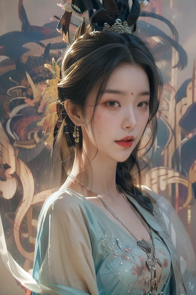 Close-up of a woman wearing a silver and blue dress., Cheng Wei Pan on artstation, Author：Yang Jie, Detailed fantasy art, Amazing character art, The Best Art Sites for Fan Art, Great and beautiful character art, beautiful armor, Very detailed ArtGerm, Detailed digital animation art, artgerm from artstation pixiv, girl wearing armor