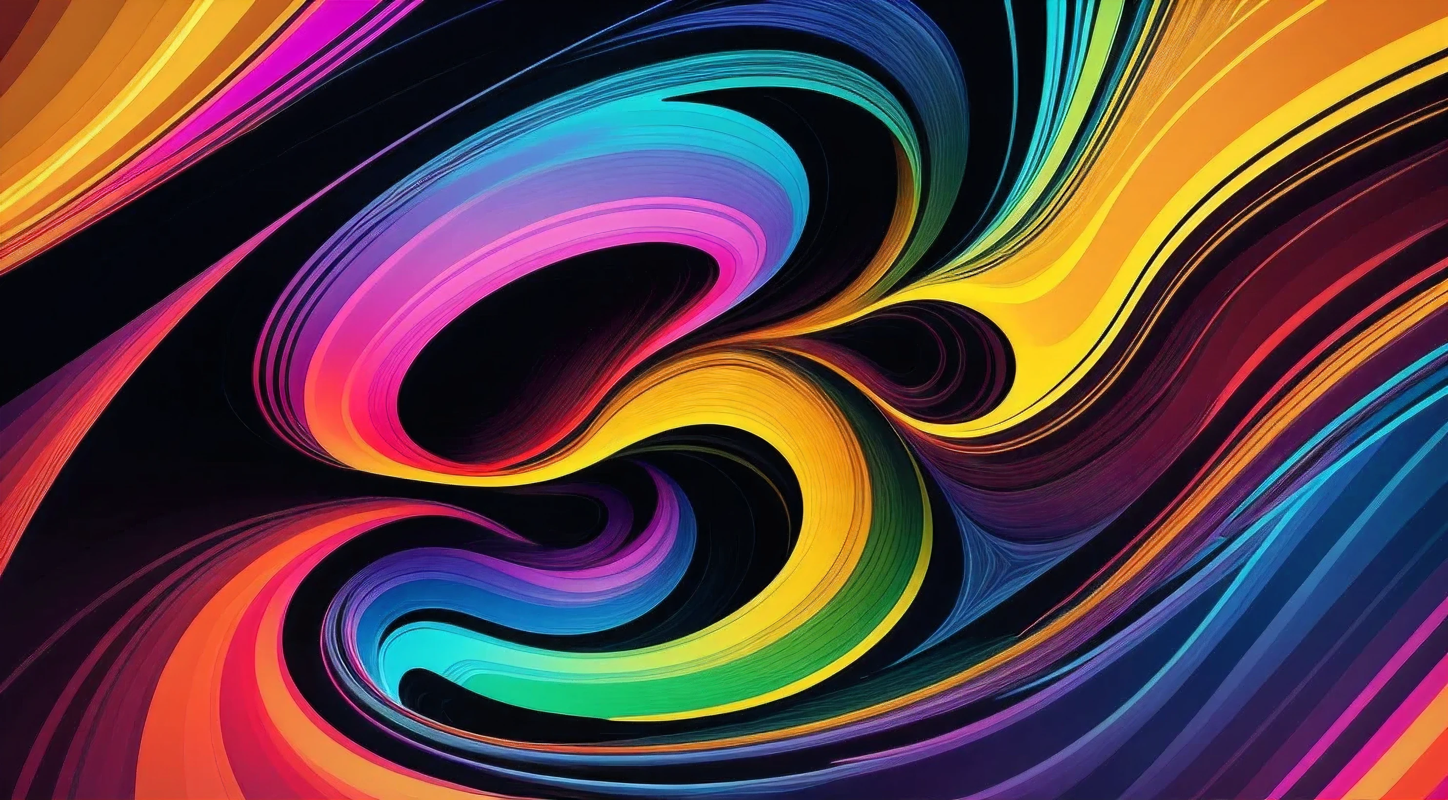 an abstract illustration that contains only 2 random color, high definition