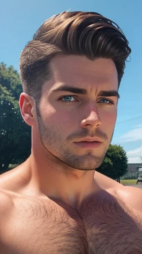 Irish Hunk man focus on face