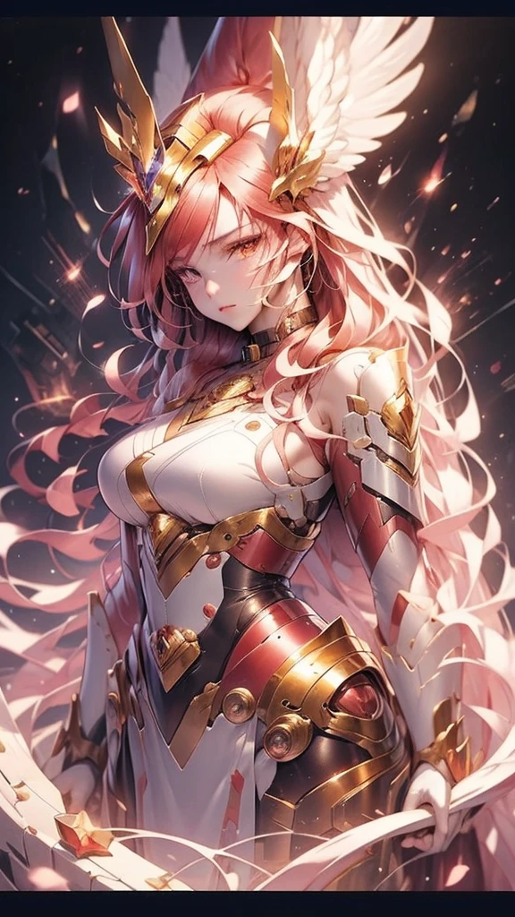best quality,masterpiece,Ultra-high resolution,(photoactual:1.4),Volcanic rock background,beauty,noble,Phoenix Girl(Japanese Girls)18 years old,long red hair,Mid-chest,Phoenix dress,Floating,