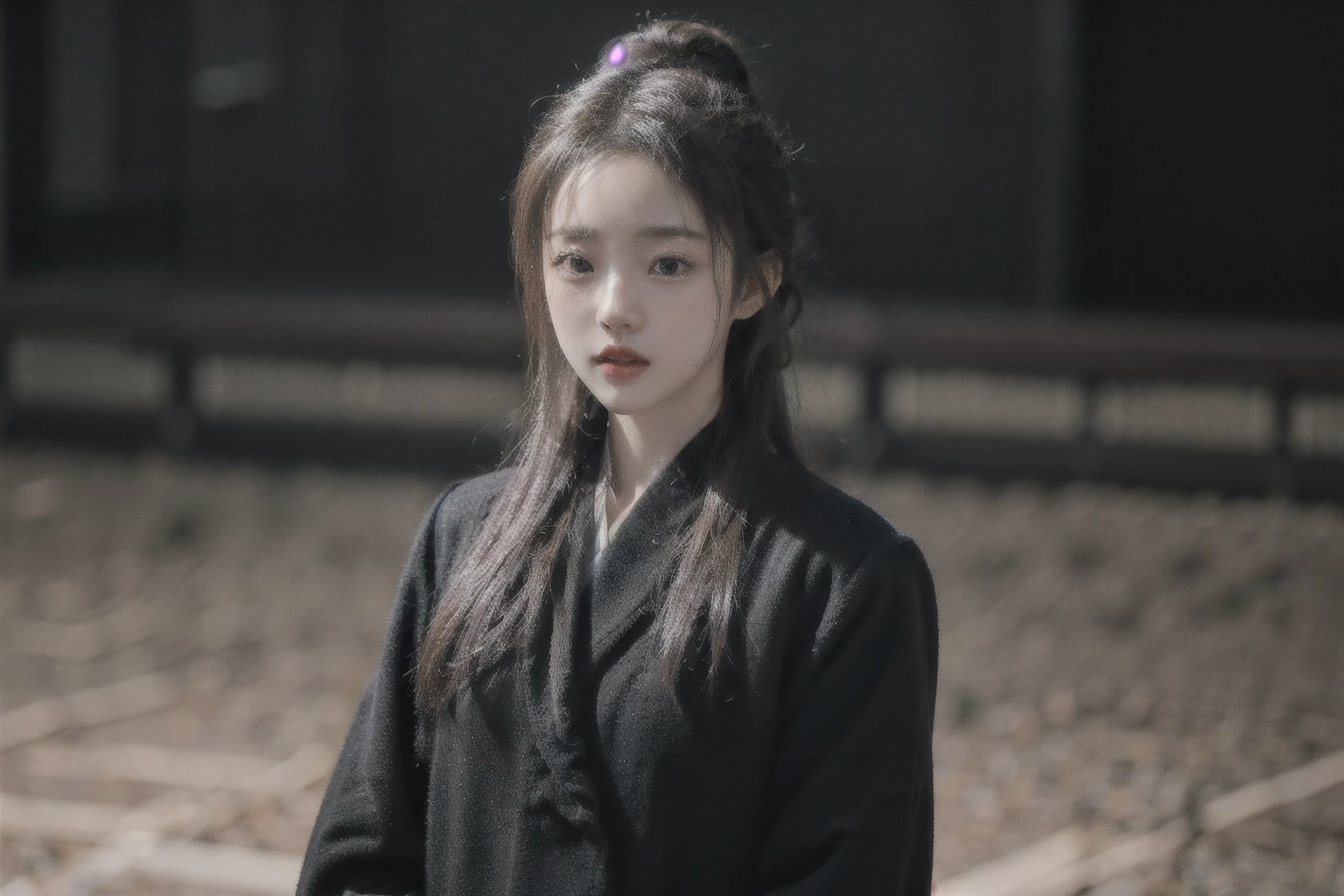 (calligraphy background:1.3),alone,1 girl,long hair,black hair,hair bun,Blurry background,Blurry,cursive,(Black overcoat:1.4),Hanfu,upper body,single hair bun,red lips,Hanfu,lips,parted lips,Chinese clothes,overcoat,slip,wind,I&#39;m thrilled,floating hair,(Portrait:1.2),, best quality , Masterpiece, illustration, Delicate and extremely beautiful, มีรายVery detailed ,CG,unity,8K wallpaper, miraculous, exquisite details, Masterpiece, best quality,official art,มีรายVery detailed CG unity 8K wallpaper,nonsense, incredibly nonsense, large file size , Very detailed, height, มีรายVery detailed,Beautiful girl with details, มีรายVery detailed eyes and face, Beautifully detailed eyes,light on face,